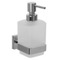 Wall Mount Frosted Glass Soap Dispenser With Chrome Mounting